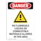 Signmission Safety Sign, OSHA Danger, 10" Height, Rigid Plastic, Portrait, P-V-2033 OS-DS-P-710-V-2033 - alternate 1